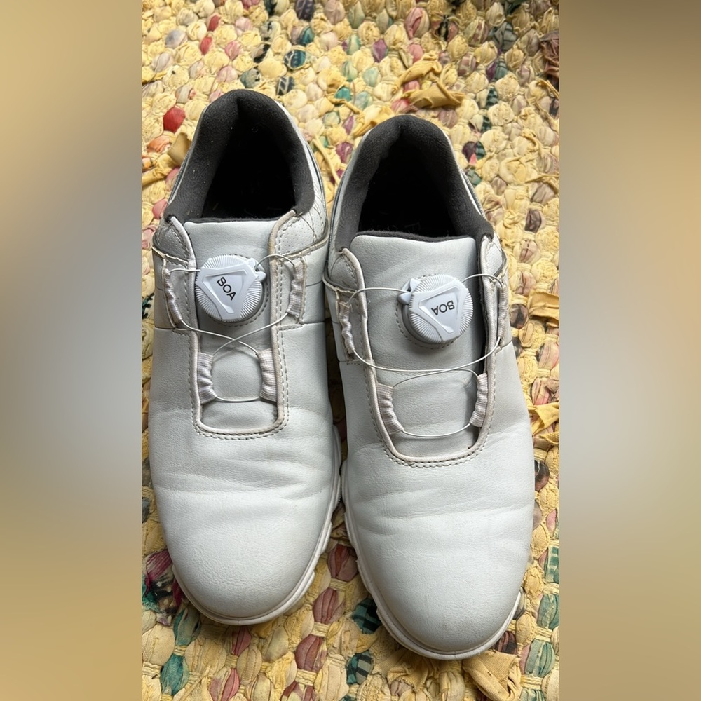 Footjoy golf shoes. Used for one season. Twist closure works perfectly.